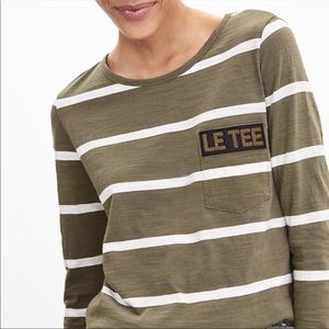 Banana Republic Striped Long Sleeve Tee